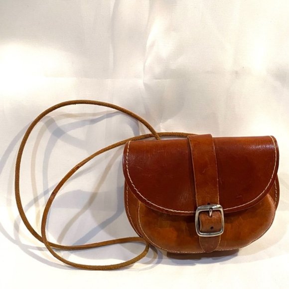 Vintage Handbags - Vintage Leather Satchel Purse